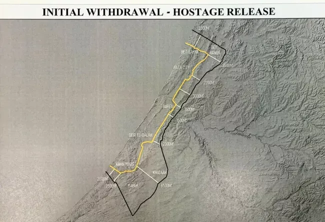 خريطة لقطاع غزة نشرها ترامب على تروث سوشيال في أكتوبر 2025