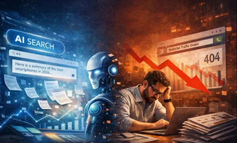 كيف يحجب الذكاء الاصطناعي الزيارات عن موقعك؟ وما أفضل استرايجية SEO في 2026؟