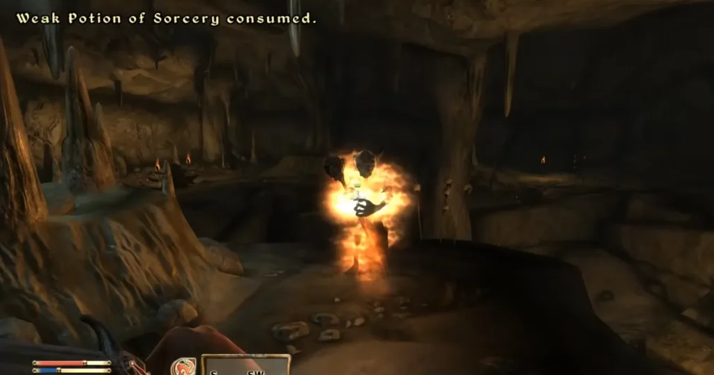 إثناء تجربة لعبة The Elder Scrolls IV: Oblivion على pc