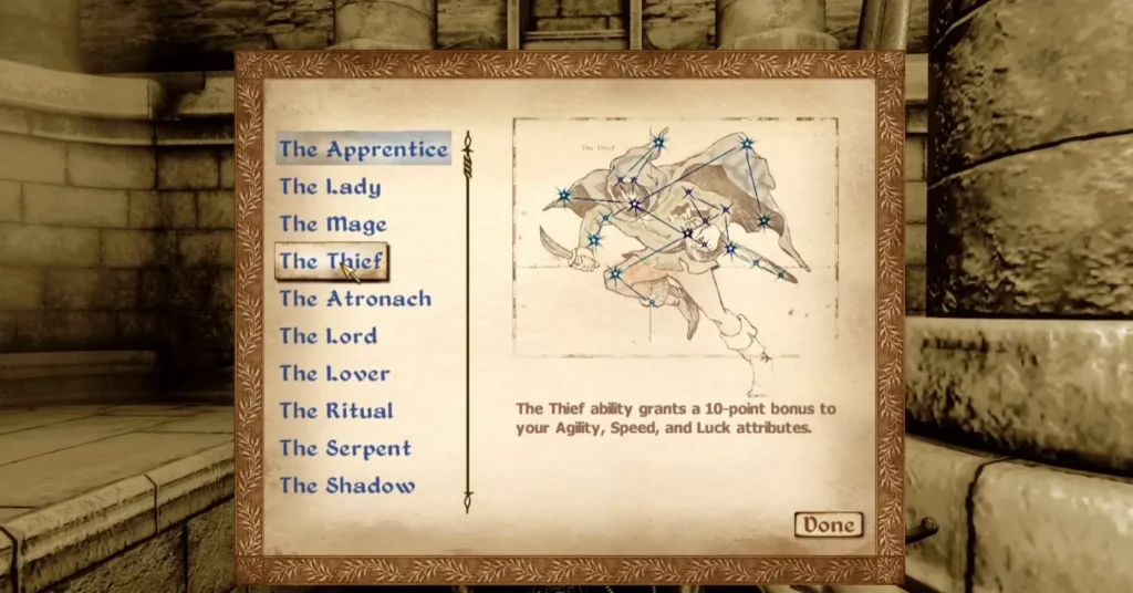 لقطة شاشة أثناء تجربة لعبة The Elder Scrolls IV: Oblivion
